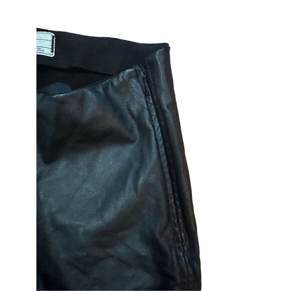 Free People faux leather black pull on pants sz 4 - Picture 11 of 13